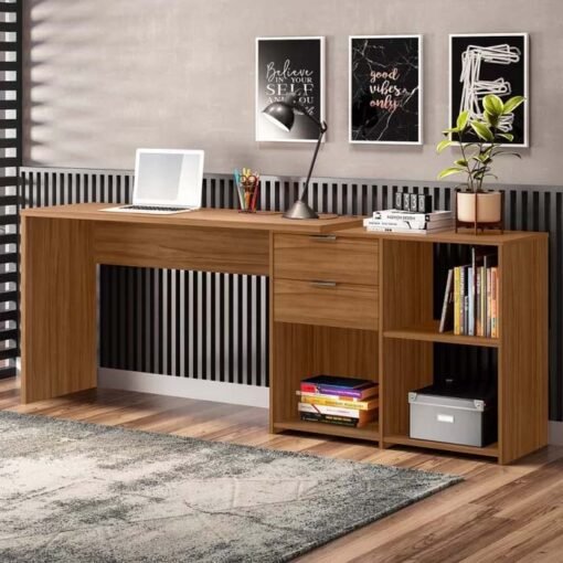 Mesa Office NT 2060 Freijó 2 Gavetas Larg. 2.00m - Notável - Imagem 2