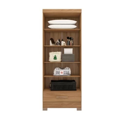 Roupeiro Solteiro Smart Plus (GR2123) Cinamomo 2 Portas 1 Gaveta C/ Pés Larg. 0.85m - Rodial Móveis - Imagem 10