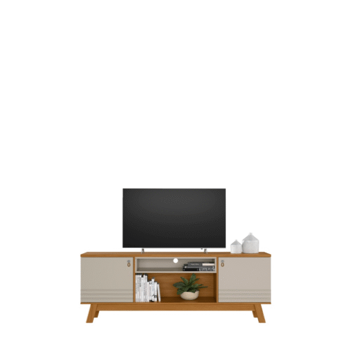 Rack até 75" Colorado Nature/Off White - LINEA BRASIL - Imagem 5