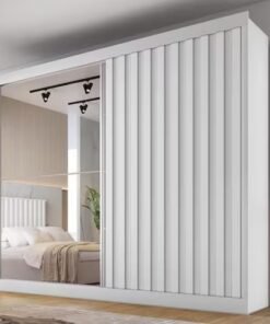 Guarda-Roupa 2 Portas Atlanta 2,06 m Branco Acetinado - MÓVEIS EUROPA