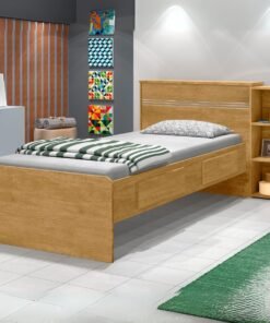 Cama Solteiro Baú Jade Nature - J&A MÓVEIS
