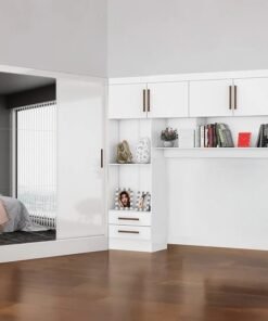 Modulado 4 Portas + Guarda-Roupa 2 Portas Santiago Plus Branco - CARIOCA MÓVEIS