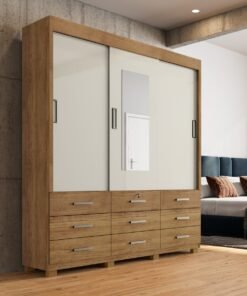 Guarda Roupa Itapema 2,02 m Cedro/Areia – RUD RACK
