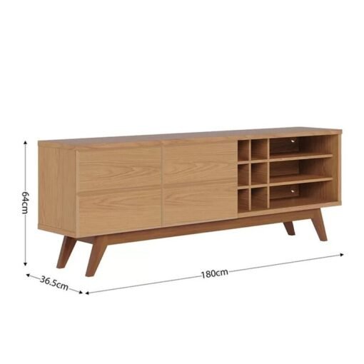 Rack Bancada Noronha Freijó TV até 70 Polegadas Larg. 1.80m - Colibri - Imagem 3