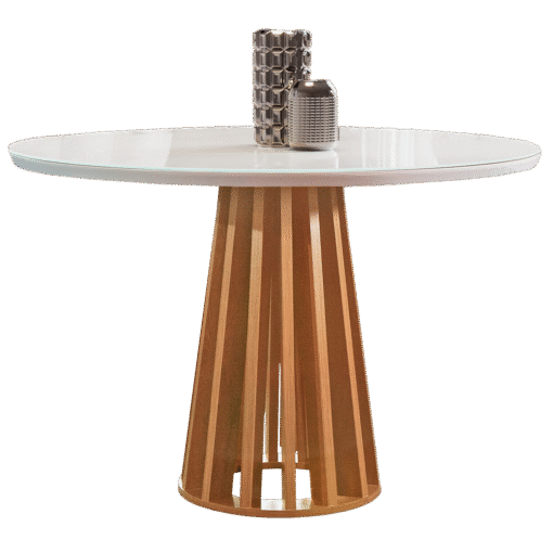 Mesa Redonda Berlim 100 Cinamono/Off White – CEL MÓVEIS - Imagem 2