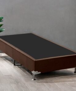 Base Box Solteiro Simples Corino Marrom – ALTO NÍVEL CAMAS E COLCHÕES