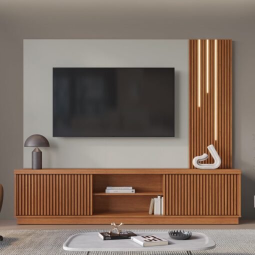 Home Theater até 75″ Valência/Arezzo New LED Naturale/Off White – MAVAULAR - Imagem 2