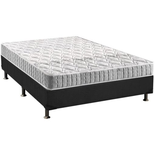 Colchão Casal Orthosono D33 + Base Box Simples Corino Preto – ANJOS + ALTO NÍVEL CAMAS E COLCHÕES