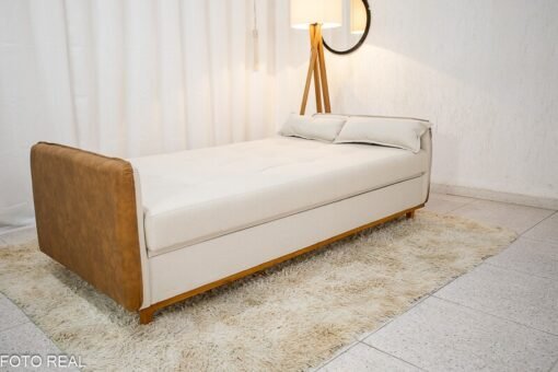 Sofá Cama Ipanema Baú larg. 2.05m Linho Bege 2274 - Imagem 5