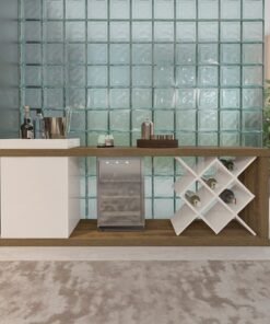 Rack Bar até 60" Madrid Pinho/Off White - ARTELY