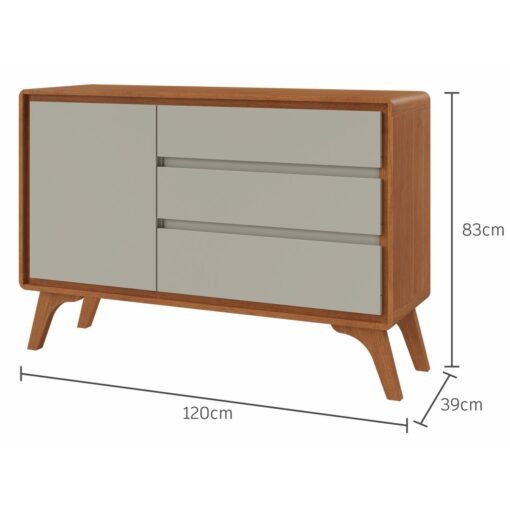 Buffet Sinus 1,20 m Naturale/Off White - MAVAULAR - Imagem 3