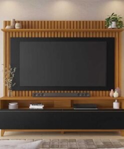 Home NT 1340 Freijó/Preto Ripado TV até 65 Polegadas Larg. 1.83m - Notável