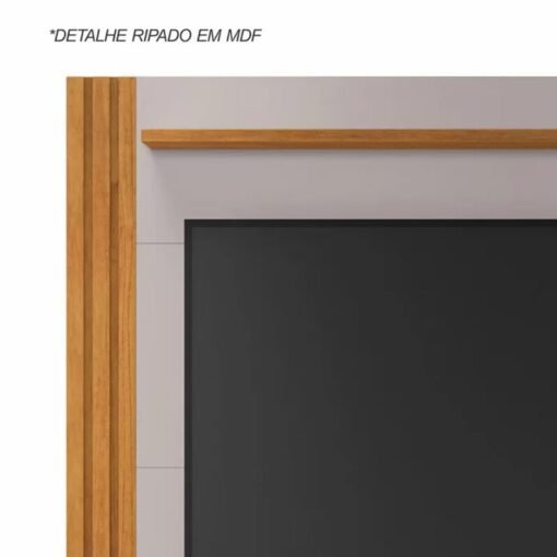 Home Bálsamo Cinamomo/Off C/ Detalhe Ripado TV até 65 Polegadas Larg. 1.50m - JCM - Imagem 4