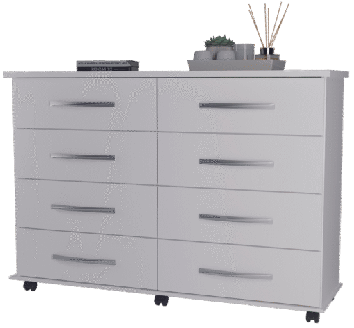 Cômoda 8 Gavetas Jade Branco - MÓVEIS PRIMUS - Imagem 2