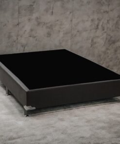 Base Box Casal Simples Corino Preto – ALTO NÍVEL CAMAS E COLCHÕES