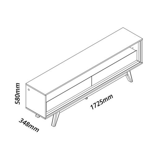 Rack até 65" Requinte 172 Naturale/Off White - GELIUS - Imagem 3