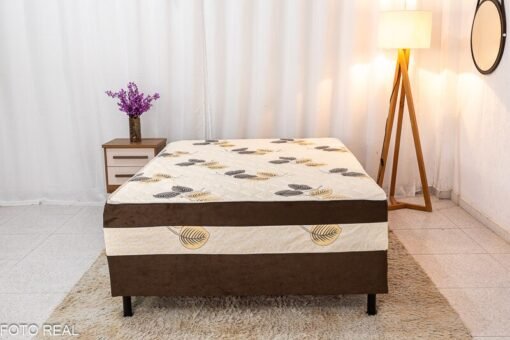 Cama Box Casal Ortopédica Marrom Escuro 138x188x60 Nosso Sonho - Imagem 2
