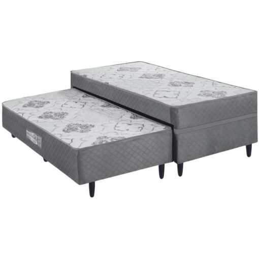 Cama Box Solteiro com Auxiliar Prestige D28 Molas Ensacadas - ECOTEC - Imagem 2