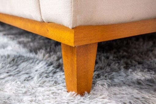 Sofá 3 Lug. Milão C/Chaise Lado Direito Veludo Bege 818 Larg. 2.30m - Molas Ensacadas - Imagem 6