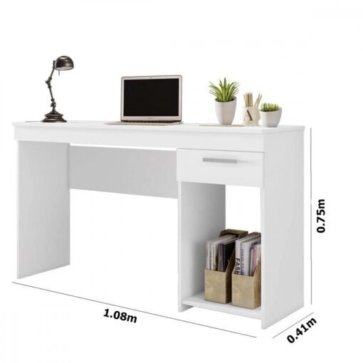 Mesa Office NT 2070 Larg. 1.08m Branco Notável - Imagem 4