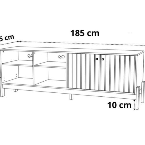 Bancada até 70" Holanda Cinamono - PERMÓBILI - Imagem 3