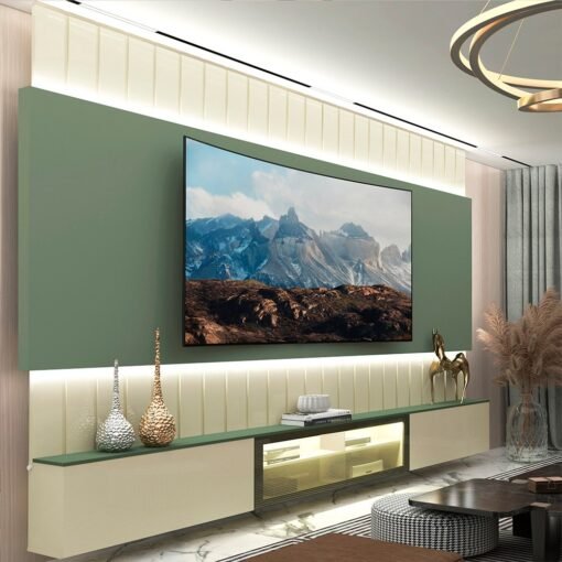 Home Suspenso até 85″ Soberano Reflecta 260 Off White/Verde Floresta – GELIUS