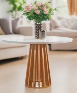 Mesa Redonda Berlim 100 Cinamono/Off White – CEL MÓVEIS