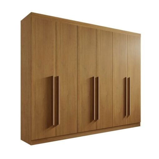 Roupeiro Casal Da Vinci Plus Cinamomo 6 Portas 6 Gavetas 100% MDF Larg. 2.75m - D Doro - Imagem 3