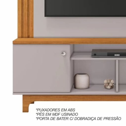 Home Bálsamo Cinamomo/Off C/ Detalhe Ripado TV até 65 Polegadas Larg. 1.50m - JCM - Imagem 5