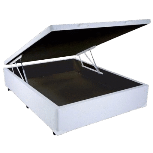 Base Box Casal Baú Corino Branco - ALTO NÍVEL CAMAS E COLCHÕES - Imagem 2