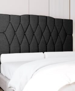 Cabeceira Casal Andreza Suede Preto – MC DESIGN