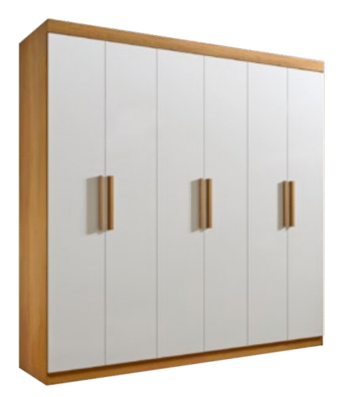 Guarda-Roupa 6 Portas Colibri + Cômoda Ipanema Cinamono/Off White - D'DORO MÓVEIS - Imagem 2