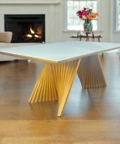 Mesa Valentina 180 Castanho/Off White - GARDIM MÓVEIS