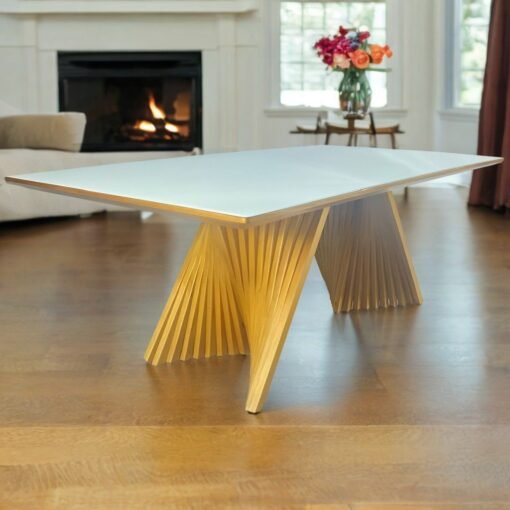Mesa Valentina 180 Castanho/Off White - GARDIM MÓVEIS