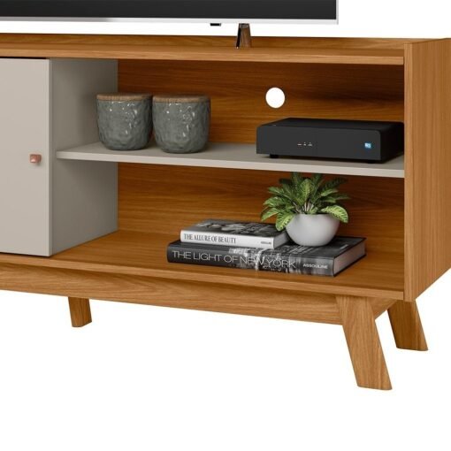 Rack até 65" Aurum Nature/Off White - LINEA BRASIL - Imagem 3