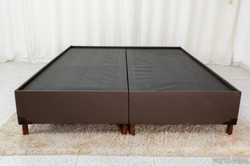 Base Box Queen Bipartida Zeus 162x200x38 Korino Café SE - Imagem 2