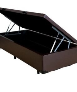 Base Box Solteiro Baú Corino Marrom – BIOSTAR