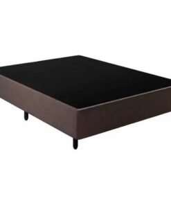 Base Box Casal Simples Corino Marrom - BIOSTAR