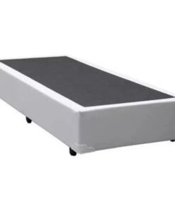 Base Box Solteiro Simples Corino Branco – BIOSTAR