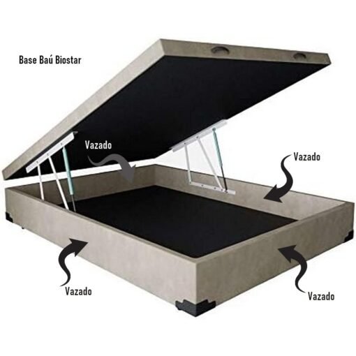 Base Box Queen Baú Corino Branco – BIOSTAR (cópia) - Imagem 2