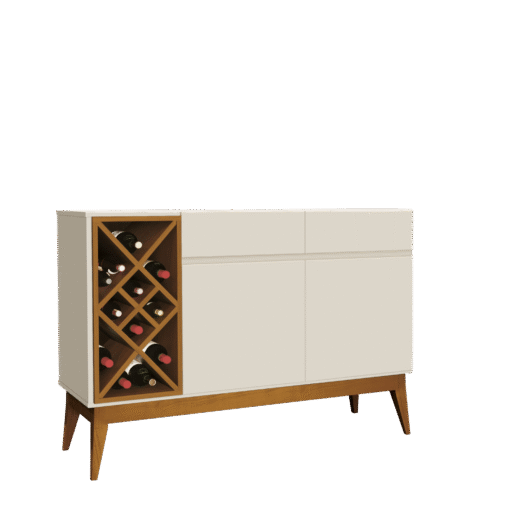 Buffet Petrus/Passion Off White/Cedro - EDN MÓVEIS - Imagem 2