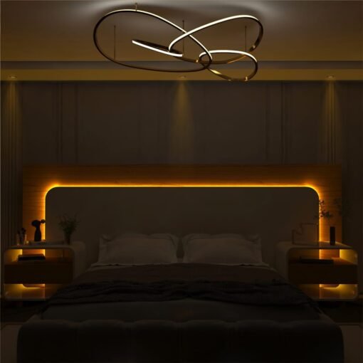 Cabeceira Innova com LED e Mesa de Cabeceira 140/160/195 - Naturale /Off White - Imagem 4