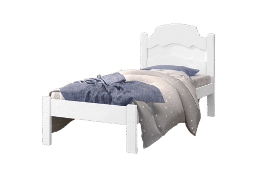 Cama Solteiro Íris Branco/Preto/Branco – MADEC/VJ MÓVEIS - Imagem 4