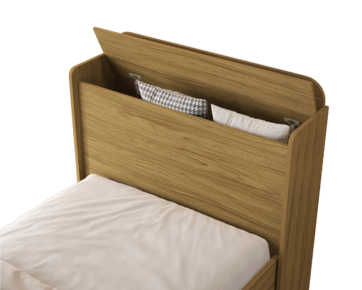Cama Solteiro Baú Tamires Branco - MADEC/VJ MÓVEIS - Imagem 4