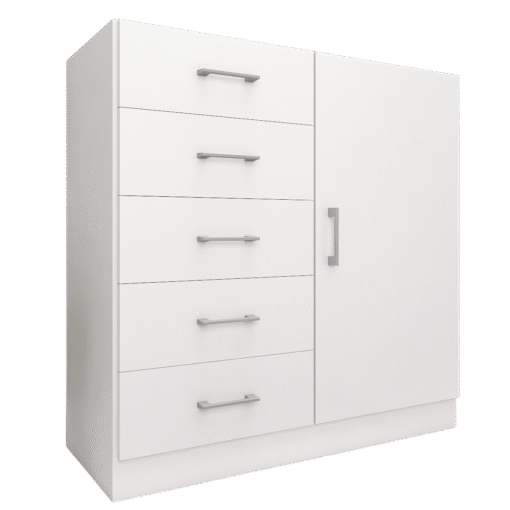 Cômoda 5 Gavetas com Sapateira Miami Branco - FELLICCI - Imagem 2