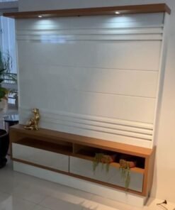 Home até 65" Sara TB178E Off White/Freijó - DALLA COSTA