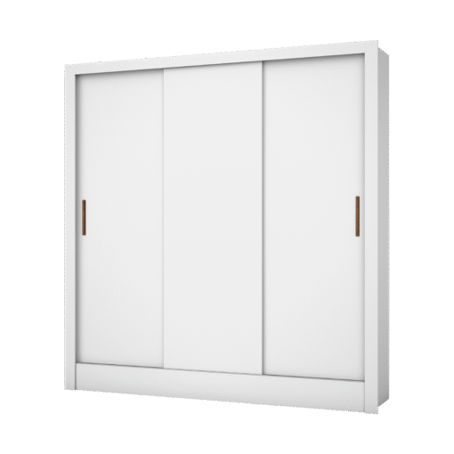 Guarda-Roupa 3 Portas Dubai/Santiago (Sem espelho) 1,79 m Branco - CARIOCA MÓVEIS - Imagem 2