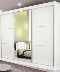Guarda-Roupa 3 Portas Los Angeles 2,73 m Branco - D'DORO MÓVEIS