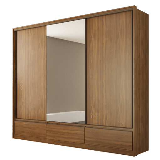 Guarda-Roupa 3 Portas Lounge 2,67 m Nogueira Touch/Nude Prime TX - DEMÓBILE - Imagem 4