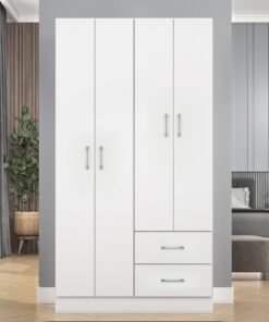 Guarda-Roupa 4 Portas Panamá 4002 0,90 m Branco - FELLICCI